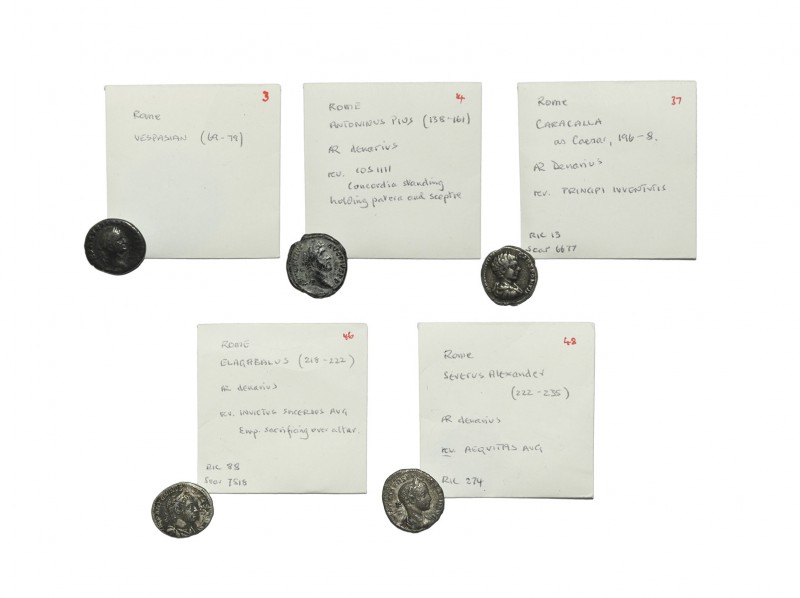Ancient Roman Imperial Coins - Vespasian to Severus Alexander - Denarii [5]
1st...