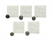Ancient Roman Imperial Coins - Vespasian to Severus Alexander - Denarii [5]
1st-3rd century AD. Group comprising denarii of: Vespasian (Mars); Antoni...