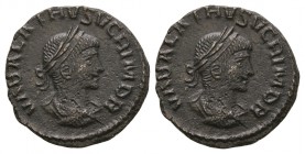 Ancient Roman Imperial Coins - Vabalathus with Aurelian - Double Portrait Antoninianus
270-272 AD. Antioch mint. Obv: VABALATHVS V C R IM D R legend ...