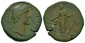 Ancient Roman Imperial Coins - Antoninus Pius - Salus Sestertius
145-161 AD. Rome mint. Obv: ANTONINVS AVG PIVS P P TR P COS IIII legend with laureat...