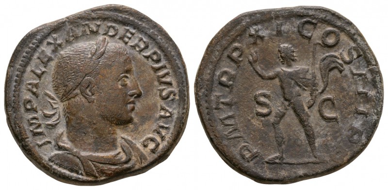 Ancient Roman Imperial Coins - Severus Alexander - Sol Sestertius
233 AD. Rome ...