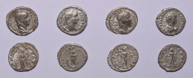 Ancient Roman Imperial Coins - Caracalla to Severus Alexander - Denarii [4]
198-235 AD. Group comprising denarii of: Caracalla (2; emperor standing, ...