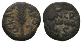 Ancient Roman Provincial Coins - Porcius Festus (under Nero) - Judea - Prutah
59-62 AD. Struck 58 AD, year 5. Obv: ??P / W?? / C legend in three line...