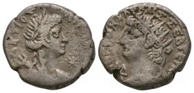 Ancient Roman Provincial Coins - Nero - Alexandria - Pythian Apollo Tetradrachm
67-68 AD. Alexandria mint. Obv: ??P? ???? ???? ??B ??P ?? legend with...