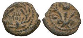 Ancient Roman Provincial Coins - Valerius Gratus (under Tiberius) - Judea - Prutah
15-26 AD. Struck 16 AD, year 3.Obv: IOU ?IA within wreath. Rev: th...