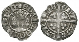 English Medieval Coins - Edward III - Canterbury - Long Cross Penny
1344-1351 AD. Third 'Florin' coinage, class 4. Obv: facing bust with +EDW R ANGL ...