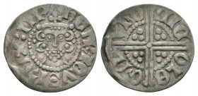 English Medieval Coins - Henry III - London / Nichole - Long Cross Penny
1248-1250 AD. Class 3c. Obv: facing bust with HENRICVS REX III legend. Obv: ...