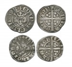 English Medieval Coins - Edward I to Edward II - Canterbury - Long Cross Pennies [2]
1279-1327 AD. Classes 3c and 13. Obvs: facing bust with +EDW R A...