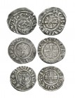English Medieval Coins - Richard I to Henry III - Canterbury - Short Cross Pennies [3]
1194-1222 AD. Classes 4b and 7a. Obvs: facing bust with sceptr...