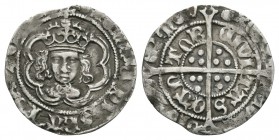 English Tudor Coins - Henry VII - Canterbury / Morton - Facing Bust Halfgroat
1490-1500 AD. King and Archbishop Morton jointly, class IIIc. Obv: faci...