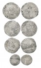 English Tudor Coins - Elizabeth I - Sixpences and Threepence [4]
Dated 1561, 1564, 1571 AD. Obvs: profile bust with rose behind and ELIZABETH D G ANG...