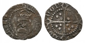English Tudor Coins - Henry VIII - London - Halfpenny
1509-1526 AD. First coinage. Obv: facing bust with HENRIC DI GRA REX AGL legend with 'portculli...