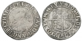 English Tudor Coins - Elizabeth I - Shilling
1590-1592 AD. Sixth issue, bust 6A. Obv: profile bust with ELIZAB D G ANG FR ET HIB REGI legend and 'han...