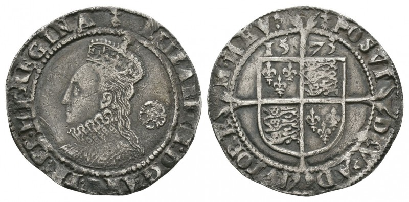 English Tudor Coins - Elizabeth I - 1573 - Sixpence
Dated 1573 AD. Thrid-fourth...