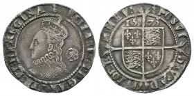 English Tudor Coins - Elizabeth I - 1573 - Sixpence
Dated 1573 AD. Thrid-fourth issue. Obv: profile bust with rose behind and ELIZABETH D G ANG FR ET...