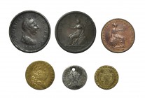 English Milled Coins - George II to Victoria - 1758-1857 - Sixpence and Copper Issues [6]
Dated 1758-1857 AD. Group comprising: George II, sixpence (...