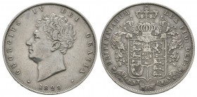 English Milled Coins - George IV - 1829 - Halfcrown
Dated 1829 AD. Bare head. Obv: profile bust with date below and GEORGIUS IV DEI GRATIA legend. Re...