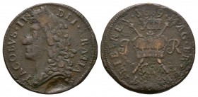 World Coins - Ireland - James II - July 1689 - Gunmoney Large Shilling
Dated July 1689 AD. Obv: profile bust with IACOBVS II DEI GRASTIAS legend. Rev...