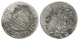 World Coins - Poland - Elbing - Gustav Adolf II - 1632 - 3 Groschen
Dated 1632 AD. Under Sweden. Obv: profile bust with GVS ADOL II D G REX S M DX le...