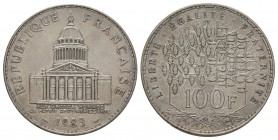 World Coins - France - 1983 - Silver 100 Francs
Dated 1983 AD. Obv: facade of building with RÉPUBLIQUE FRANÇAISE legend. Rev: tree wqith 100 F across...