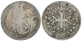 World Coins - Malta - Emmanuel de Rohan - 1796 - 2 Scudi
Dated 1796 AD. Obv: profile bust with F EMMANUEL DE ROHAN M M legend. Rev: crowned arms with...