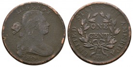 World Coins - USA - 1803 - Draped Bust Cent
Dated 1803 AD. Obv: profile bust with date below and LIBERTY legend. Revs:ONE / CENT in two lines within ...