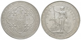 World Coins - The Orient - 1911B - British Trade Dollar
Dated 1911 AD. Bombay mint. Obv: Chinese characters in quatrefoil with border. Rev: standing ...