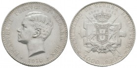 World Coins - Portugal - Kingdom - Manuel II - 1910 - Peninsula War 1000 Reis
Dated 1910 AD. Obv: profile bust with date below and EMANVEL II PORTVG ...
