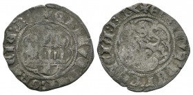 World Coins - Spain - Henry III - Blanca de 2 Coronados
1390-1406 AD. Burgos mint. Obv: castle with mintmark 'B' below within tressure with +ENRICVS ...