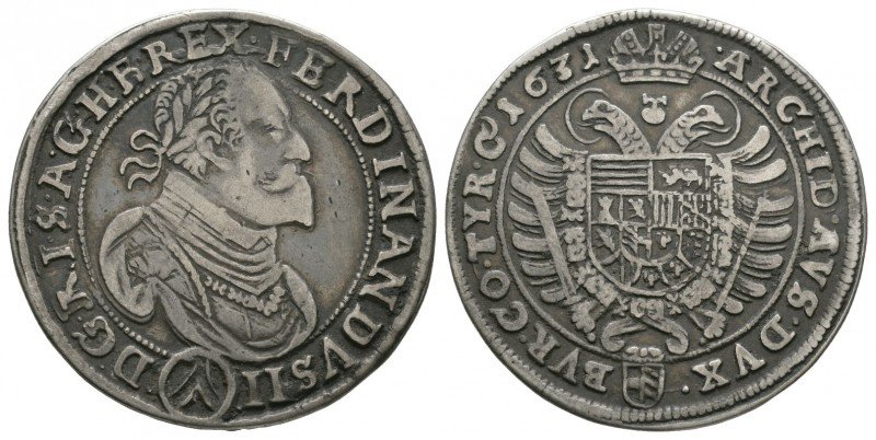 World Coins - Austria - Ferdinand II - 1631 - ½ Thaler
Dated 1631 AD. Obv: prof...