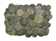 World Coins - India - Kushan Mixed Coppers Group [100]
1st-4th century AD. Group comprising: mixed coppers including various types and issues. 339 gr...