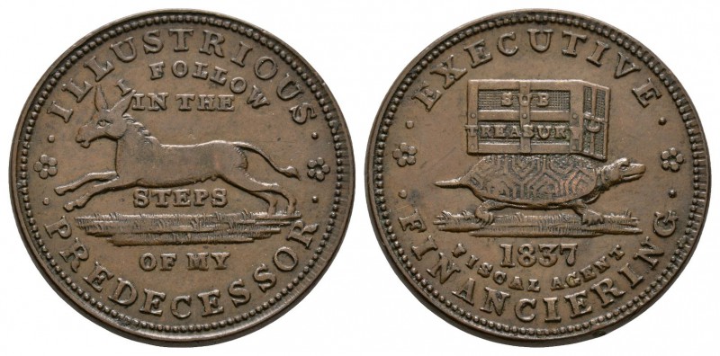 World Coins - USA - Illustrious Predecessor - 1837 - Hard Times Token Cent
Date...