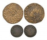 British Tokens - 17th Century - Sturry / Johnson - Token Farthing and French Jeton [2]
Dated 1650 and circa 15th century AD. Token farthing, Thomas J...