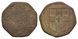British Tokens - 17th Century - Lincoln - Octagonal Farthing Token
17th century AD. Lincolnshire, city. Obv: [Lincolne / Citty / Farthing] in three l...