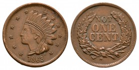 World Coins - USA - Civil War - 'Not One Cent' Token Cent
Dated 1863 AD. Obv: profile bust with stars around and date below. Rev: NOT / ONE / CENT in...