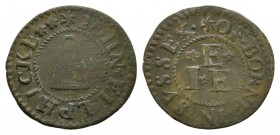 British Tokens - 17th Century - Sussex / Ellphicke Token Farthing
17th century AD. Sussex, Eastbourne(?), John Ellphicke. Obv: sugar loaf with IOHN E...