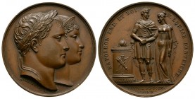 World Commemorative Medals - France - Napoleon - 1810 - Marriage to Maria Louisa of Austria Bronze Medallion
Dated 1st April 1810 AD. By Andrieu and ...