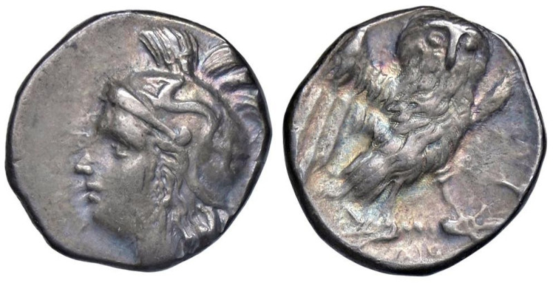 GRECHE - CALABRIA - Taranto - Dracma Mont. 1651; S. Ans. 1317 (AG g. 3,19)

St...