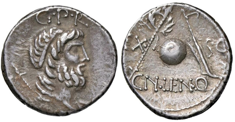ROMANE REPUBBLICANE - CORNELIA - Cn. Cornelius Lentulus (76-75 a.C.) - Denario B...