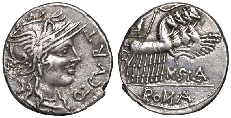 ROMANE REPUBBLICANE - CURTIA - Q. Curtius (116-115 a.C.) - Denario B. 2; Cr. 285...