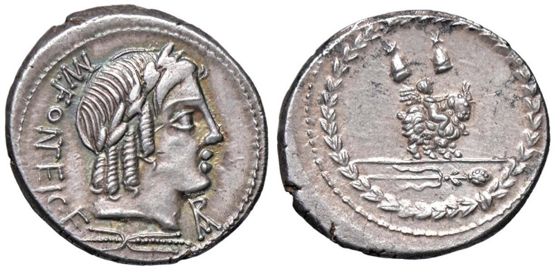 ROMANE REPUBBLICANE - FONTEIA - Man. Fonteius C. f. (85 a.C.) - Denario B. 9; Cr...