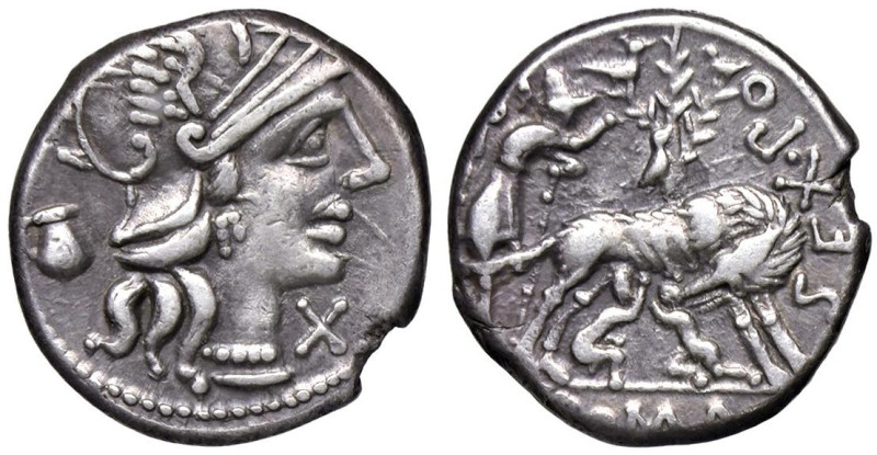 ROMANE REPUBBLICANE - POMPEIA - Sex. Pompeius Fostlus (137 a.C.) - Denario B. 1;...