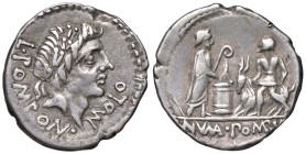 ROMANE REPUBBLICANE - POMPONIA - L. Pomponius Molo (97 a.C.) - Denario B. 6; Cr. 334/1 (AG g. 3,64)

Status: BB+

Notes: