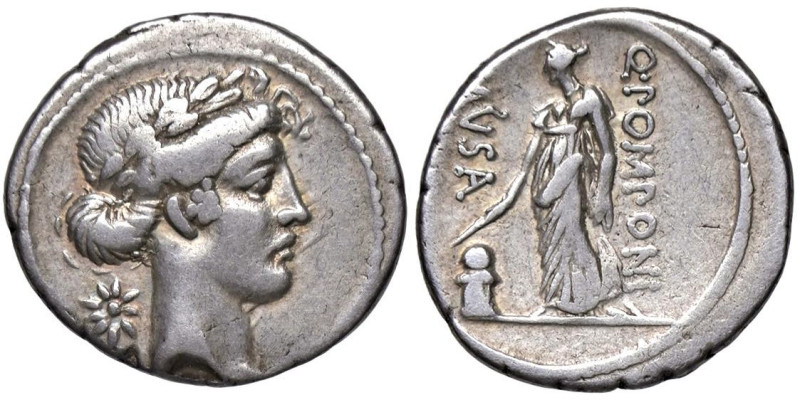 ROMANE REPUBBLICANE - POMPONIA - Q. Pomponius Musa (66 a.C.) - Denario B. 22; Cr...