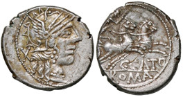 ROMANE REPUBBLICANE - PORCIA - C. Porcius Cato (123 a.C.) - Denario B. 1; Cr. 274/1 (AG g. 4)

Status: BB+

Notes: