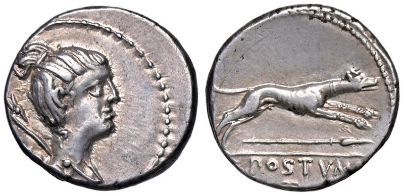 ROMANE REPUBBLICANE - POSTUMIA - C. Postumius (74 a.C.) - Denario B. 9; Cr. 394/...