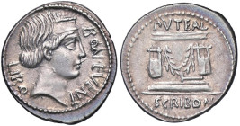 ROMANE REPUBBLICANE - SCRIBONIA - L. Scribonius Libo (62 a.C.) - Denario Cr. 416/1a; Syd. 928 (AG g. 4)

Status: SPL/qSPL

Notes:
