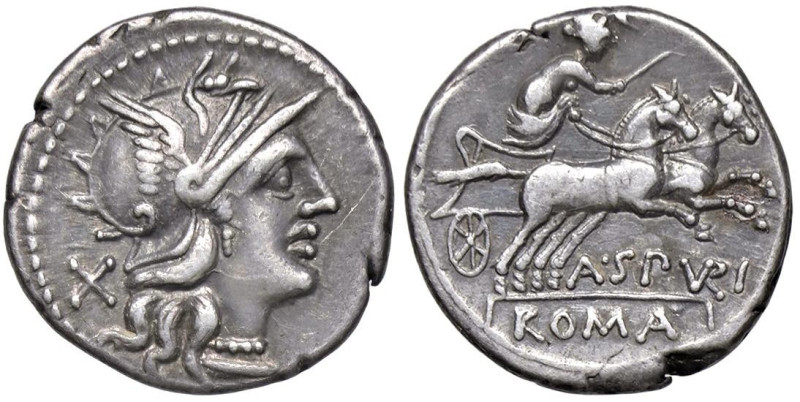 ROMANE REPUBBLICANE - SPURILIA - A. Spurilius (139 a.C.) - Denario B. 1; Cr. 230...