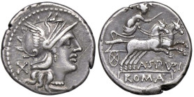 ROMANE REPUBBLICANE - SPURILIA - A. Spurilius (139 a.C.) - Denario B. 1; Cr. 230/1 (AG g. 3,85)

Status: BB+

Notes: