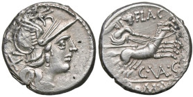 ROMANE REPUBBLICANE - VALERIA - C. Valerius C. f. Flaccus (140 a.C.) - Denario B. 7; Cr. 228/2 (AG g. 3,91)

Status: BB-SPL

Notes: